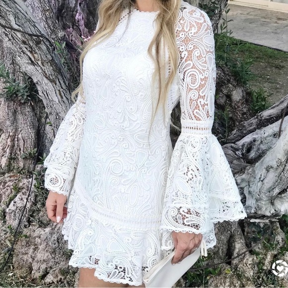 Alexis White Lace Dress - Picture 3 of 15